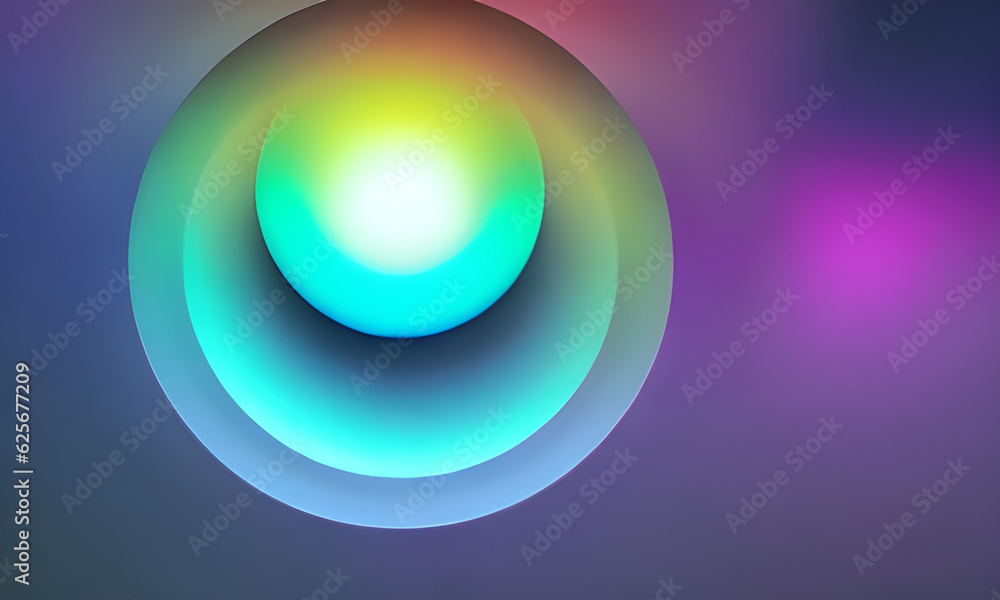 Abstract background with futuristic button generative AI