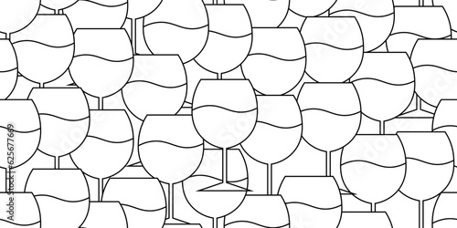 thin line wineglass seamless pattern