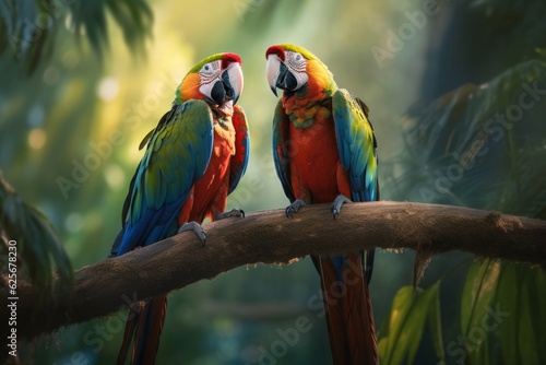 Lively Parrots - AI Generated