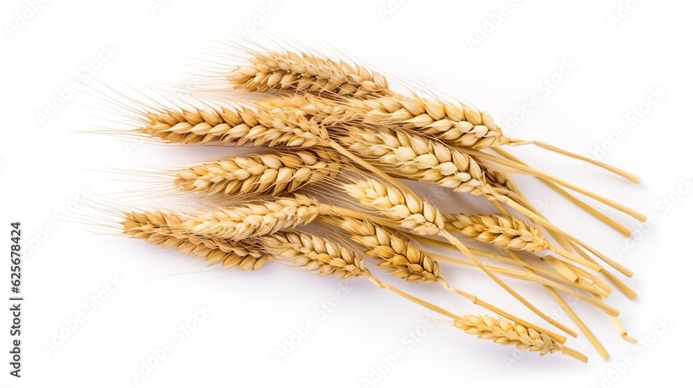 spikelet's of wheat isolate on white background. Selection focus background isolated spikelet's of wheat isolate on white background. Selection focus background isolated