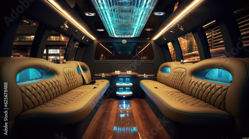 Obraz na plátně Interior of Luxury limousine