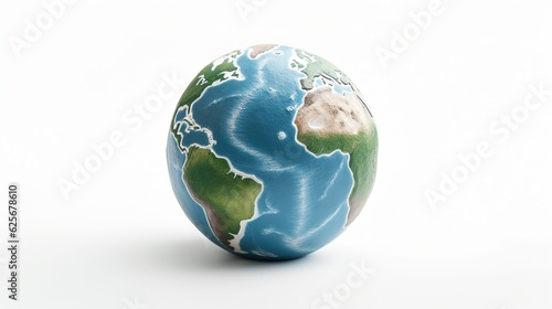 Planet earth globe view from space showing realistic earth surface and world map as in outer space point of view png isolated background