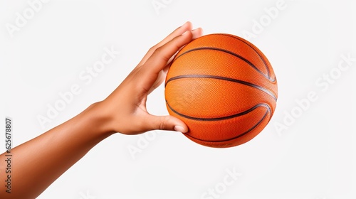 Closeup portrait of a male hand holding basket ball African sportsman png © Damerfie