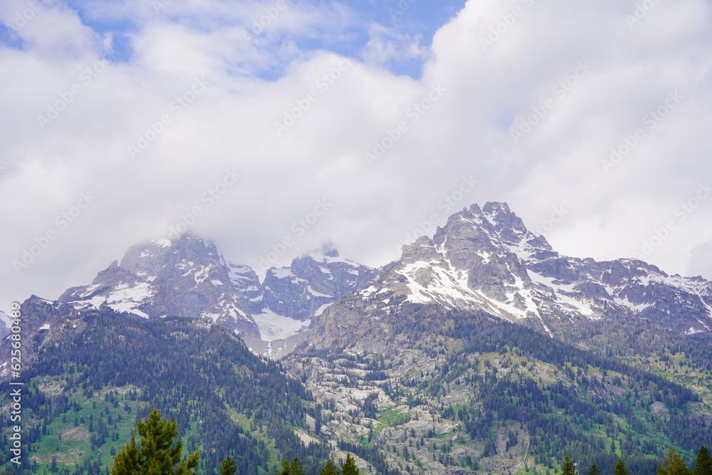 big Snow mountain at Grand Teton National Park in early summer, Wyoming, USA