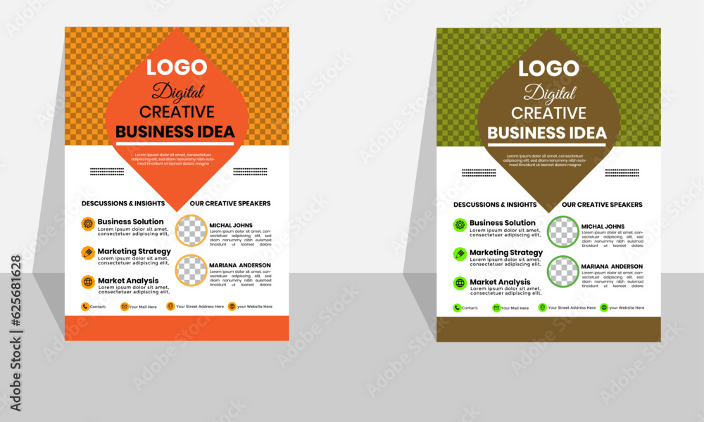 Fototapeta premium Vector design Modern colorful business flyer template.