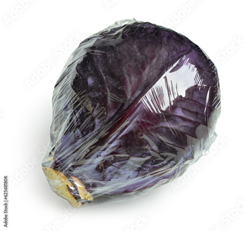 Fresh purple cabbage in pla...