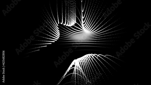 Groups of explosions and bursts of energy. Scattering galaxies, universes and stars. Gravitation curves of trajectories. Sea of information. Net point forms space power fabric. Light receding surface