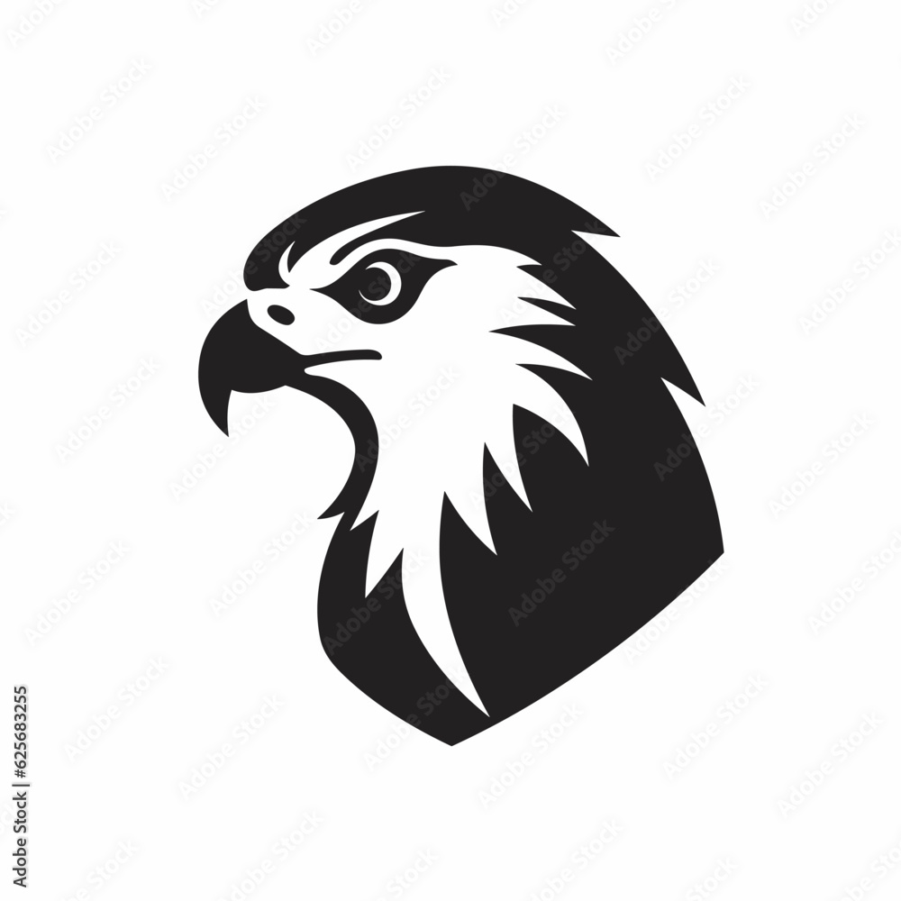 Obraz premium Falcon logo, falcon icon, falcon head, vector