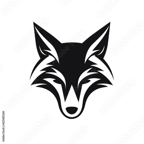 Fox logo, fox icon, fox head, vector