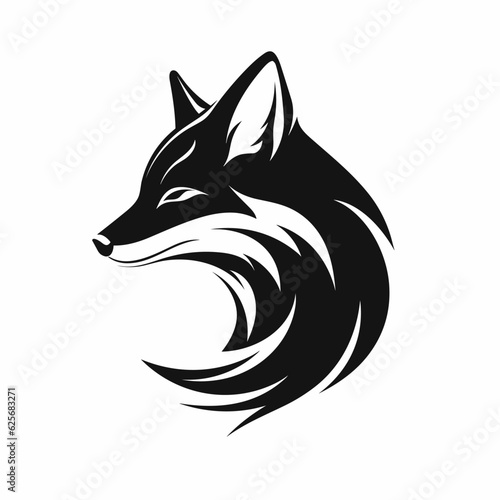 Fox logo, fox icon, fox head, vector