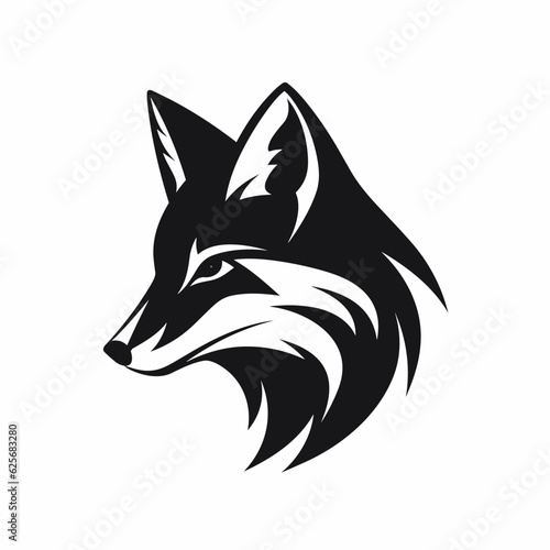 Fox logo, fox icon, fox head, vector