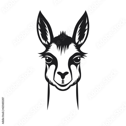 Llama logo, llama icon, llama head, vector