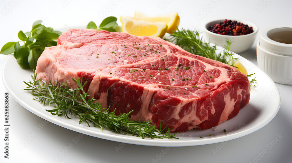 Beef meal isolated on background Generative AI Beef meal isolated on background Generative AI