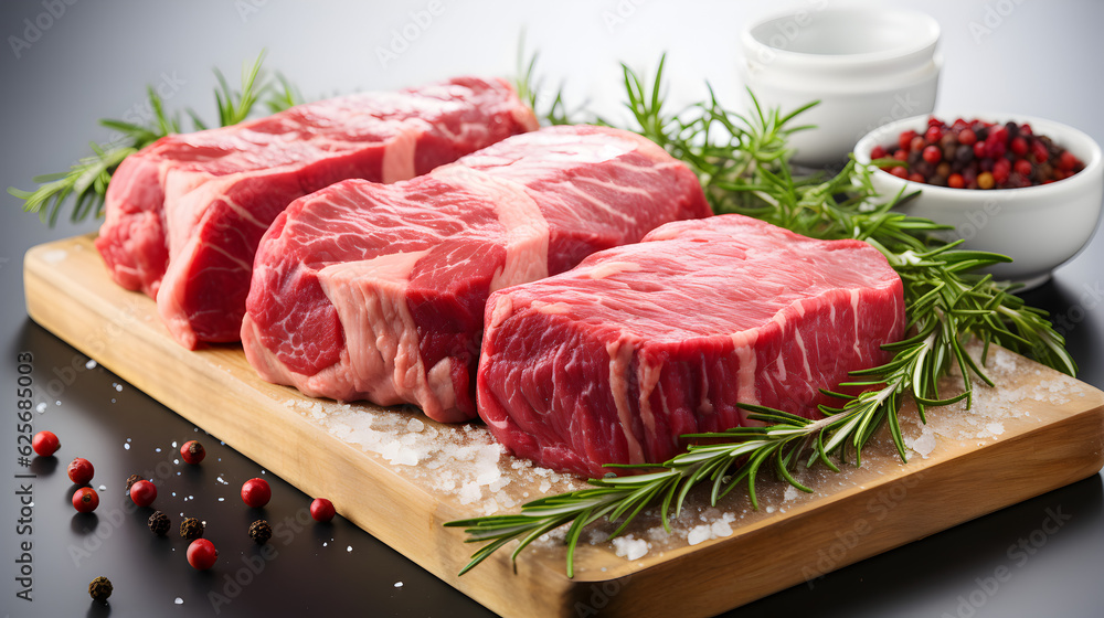 Beef meal isolated on background Generative AI Beef meal isolated on background Generative AI