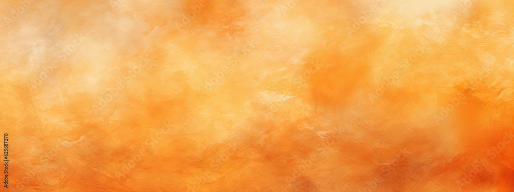 panorama of shade of orange color, watercolor abstract painting, creative handmade wallpaper, AI