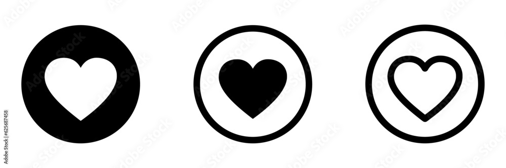 Heart vector icons flat collection Heart vector icons flat collection
