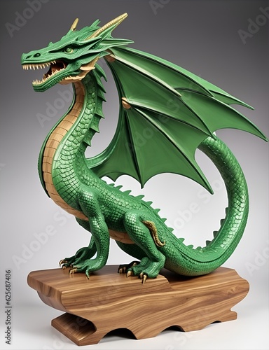 Green dragon figurine symbolizing 2024