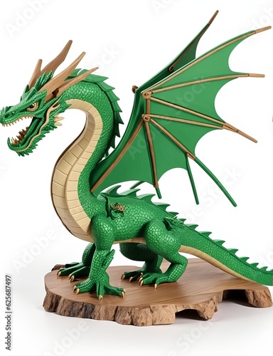 Green dragon figurine symbolizing 2024