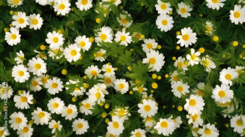 Radiant Daisy Duo: White and Yellow Blossoms. Generative AI © AIproduction