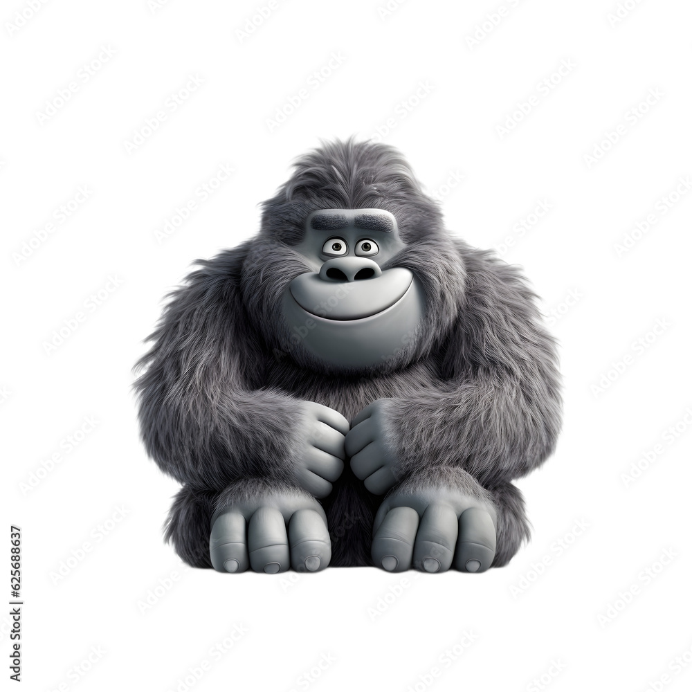 Fototapeta premium Cute cartoon gorilla