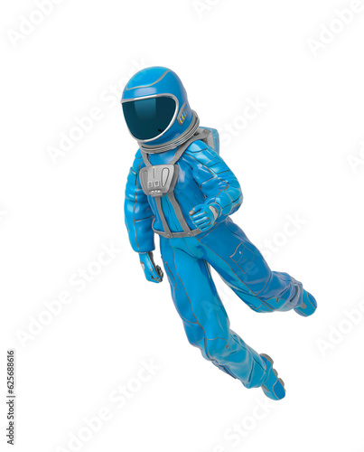 astronaut girl is floating