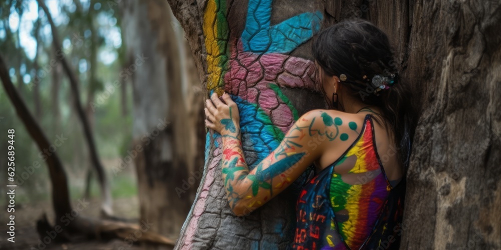 woman hug a tree, carved colored heart, A Person Hugs a Heart Painted Tree, Expressing Emotional Sensitivity and Deep Love for Earths Beauty woman hug a tree, carved colored heart, A Person Hugs a Heart Painted Tree, Expressing Emotional Sensitivity and Deep Love for Earths Beauty