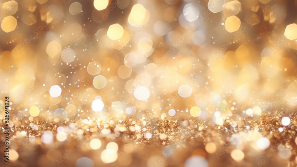 Gold and White Out of Focus Background with Glitter Lights Gold and White Out of Focus Background with Glitter Lights