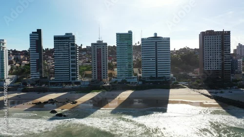 Vista Aerea com Drone da Cidade de Natal no Rio Grande do Norte - Brasil - Praia da Areia Preta photo
