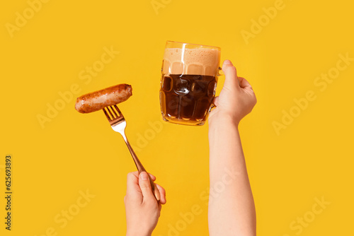 Female hands with mug of co...