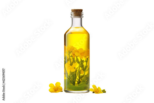 Canola oil bottle. isolated object, transparent background