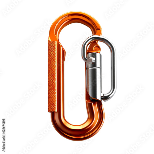 Carabiner. isolated object, transparent background