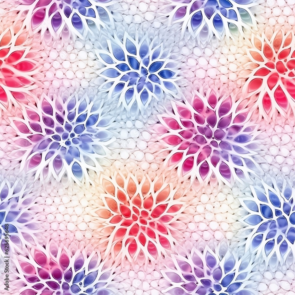 seamless background with flowers, generative AI seamless background with flowers, generative AI