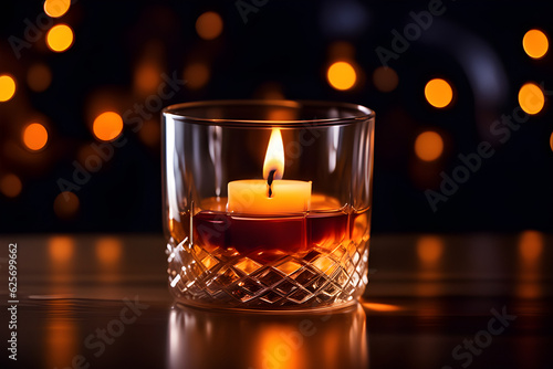 candle in the glass