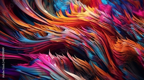 abstract fractal background, generative AI 