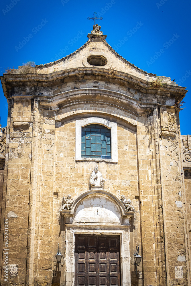 Fototapeta premium old stone church in bari, puglia, italy, europe