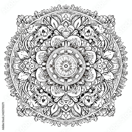 Coloring page antistress, generative AI 