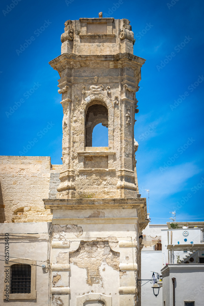 old church, old town of monopoli, puglia, italy, south italy, bell tower, europe