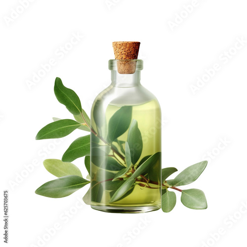 Eucalyptus oil bottle . isolated object, transparent background photo
