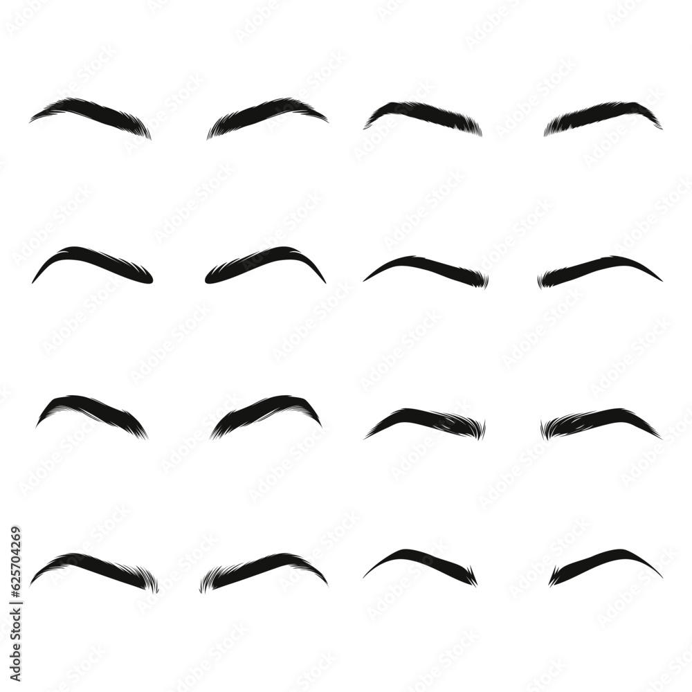 Vector Hand Drawn Woman s, Female Sexy Eye Brows, Perfectly Shaped Eyebrows. Makeup, Cosmetics, Beauty Design Template Vector Hand Drawn Woman s, Female Sexy Eye Brows, Perfectly Shaped Eyebrows. Makeup, Cosmetics, Beauty Design Template