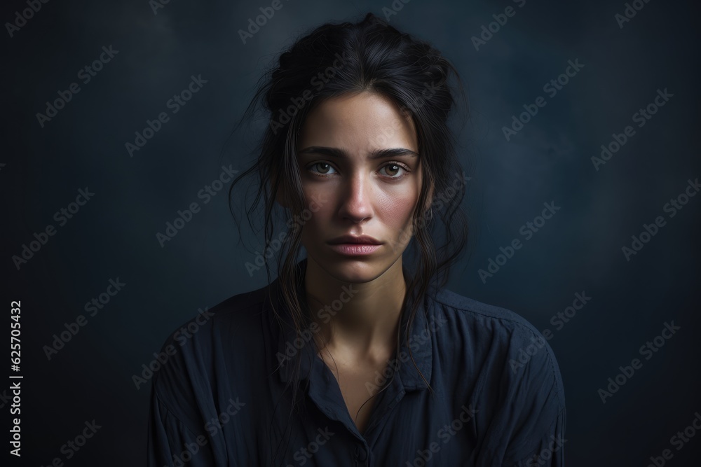 sad woman - depression, ai generated