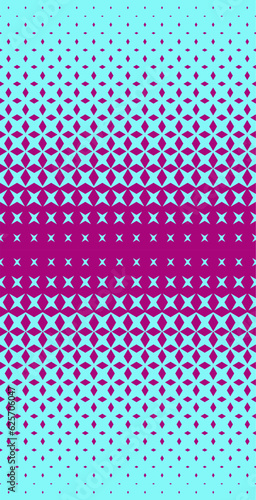 Halftone pattern with rhombuses and stars. Abstract geometric gradient background. Vector illustration 