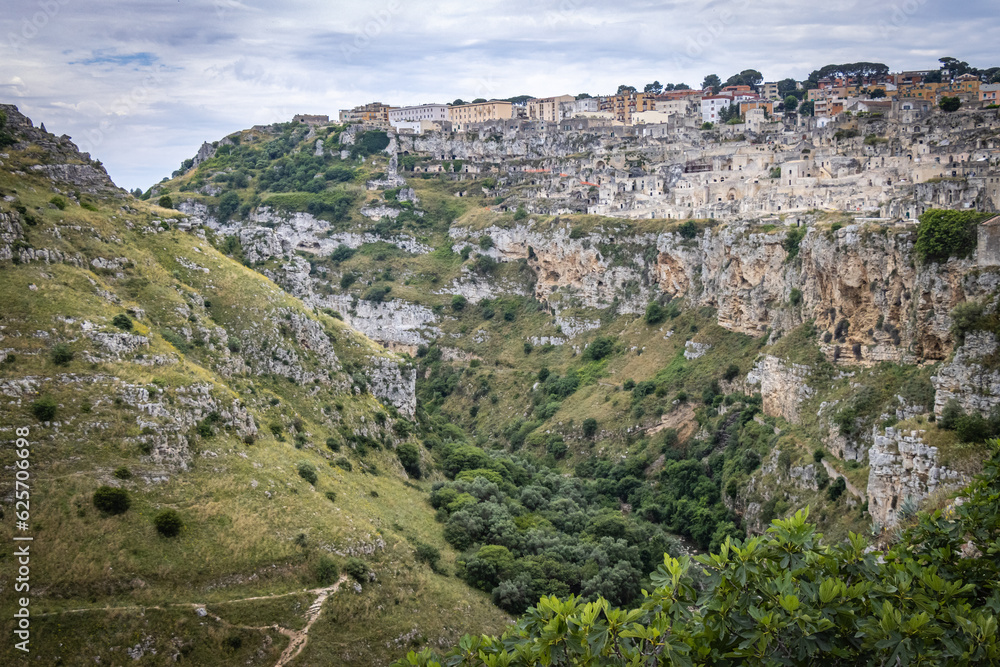 canyon of matera, sassi di matera, caves, basilicata, italy, unesco, world heritage