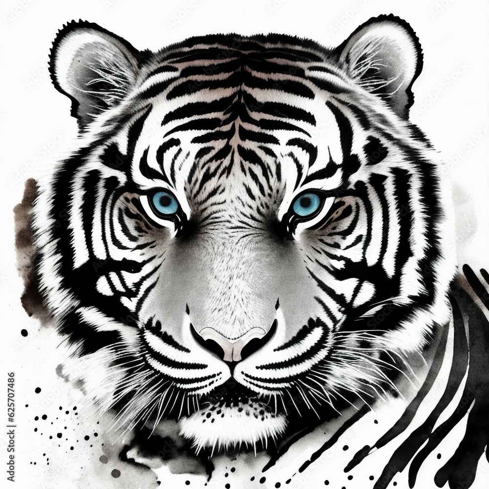 White tiger blu eyes | Ai Generated White tiger blu eyes | Ai Generated