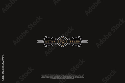 Old vinatage label ornament logo antique label decorations. Vector design element