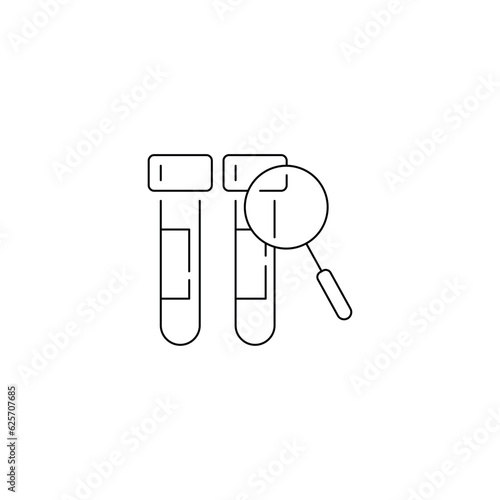 Medical analysis check icon. Clinical analysis result icon, lab blood test, medicine report, hiv check. Vector illustration
