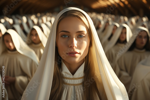 Fényképezés Nun, a member of a religious community leading a nun's life