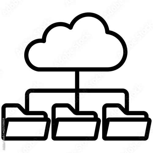 cloud folder icon, are often used in design, websites, or applications, banner, flyer to convey specific concepts related to data management and security.