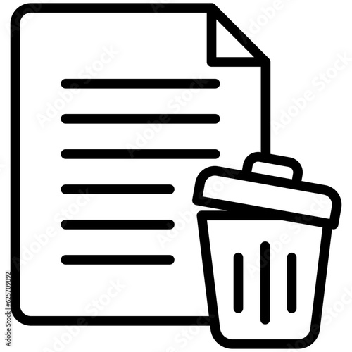 file deleted icon, are often used in design, websites, or applications, banner, flyer to convey specific concepts related to data management and security.
