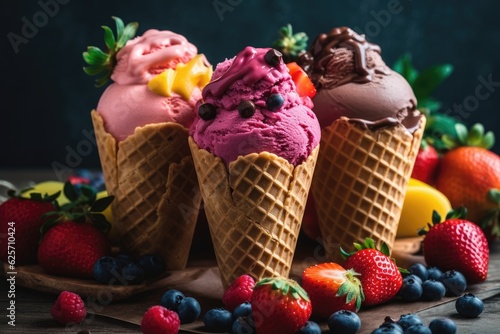 Frozen Summer: Ice Cream Delights Under the Sun, generative IA
