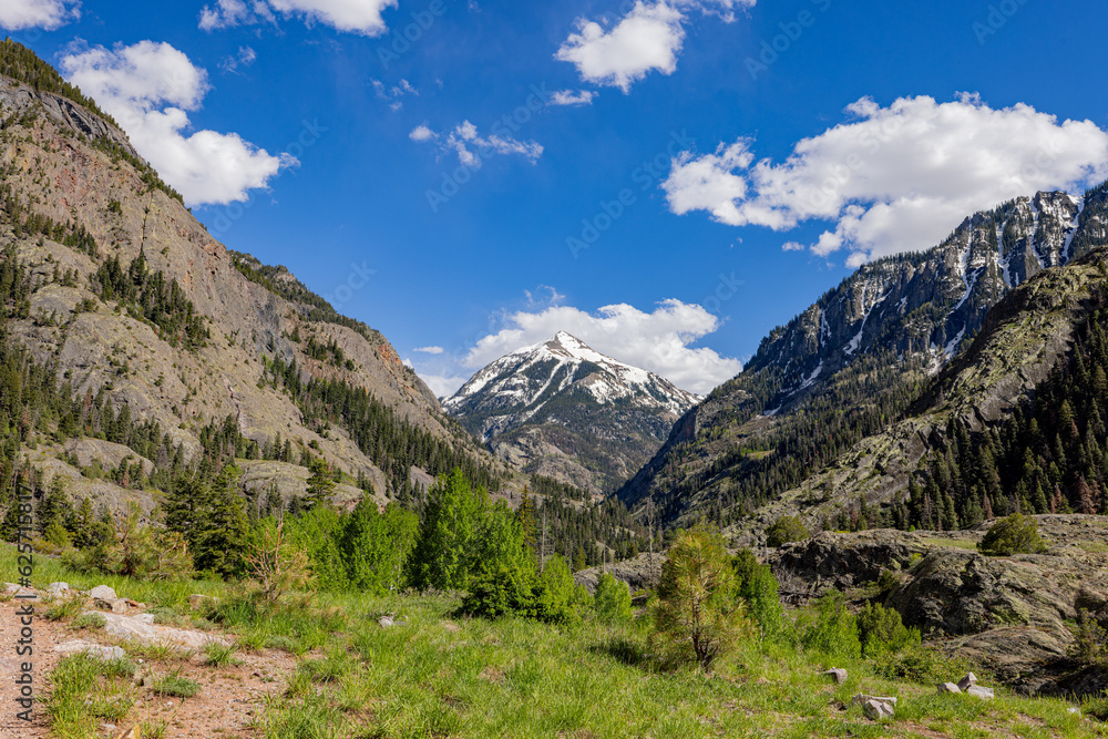 Sunny view of landscape around Ouray Sunny view of landscape around Ouray